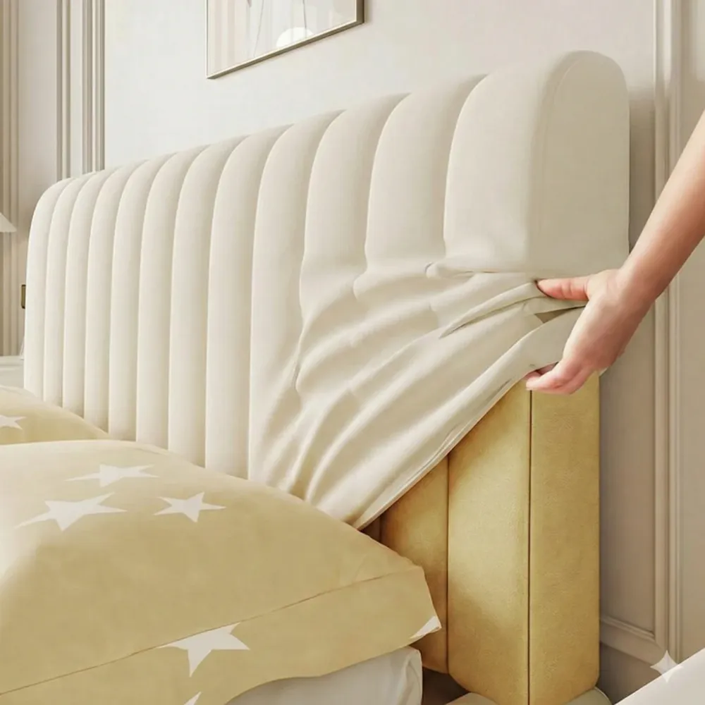 Headboard White Cover Protector for Bed