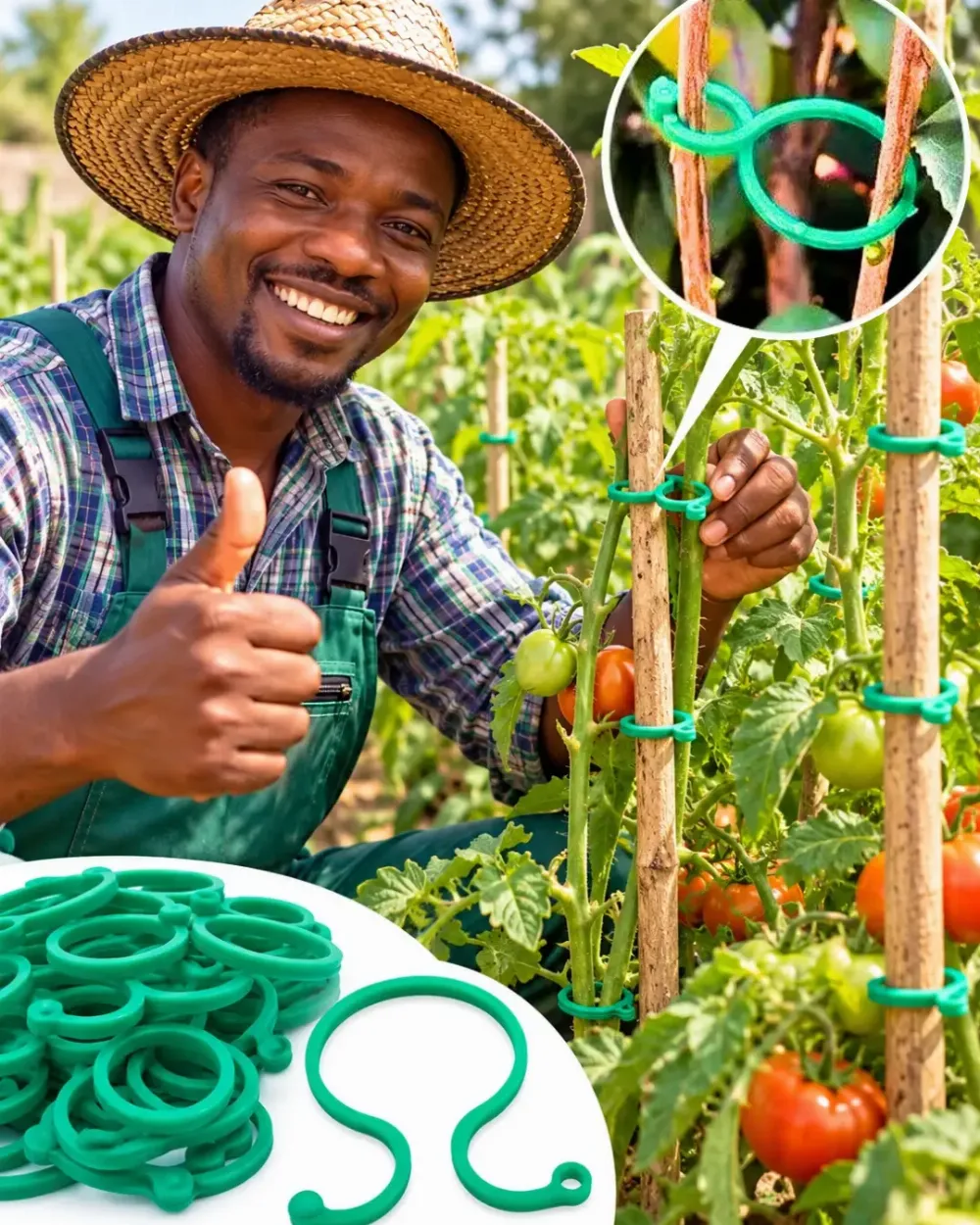 Plant Rings Green Clip
